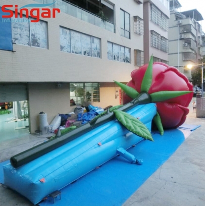 Giant 15m inflatable rose flower