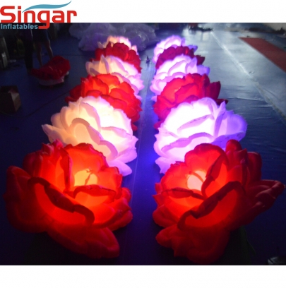 10m(33ft) inflatable lighting rose flower chain