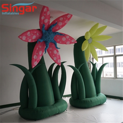Giant inflatable plant tree with flower
