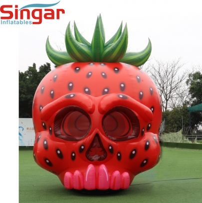 5m(16.4ft) inflatable skull strawberry