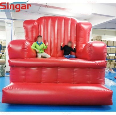 3m(9.8ft) large party inflatable PVC red sofa