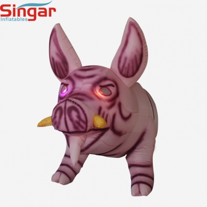 Inflatable half-length hanging wild boar pig for party decoration