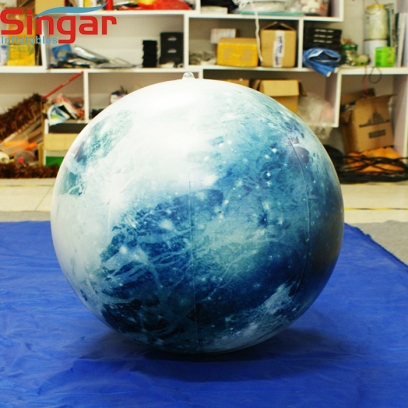 2m inflatable lighting planets pluto balloon