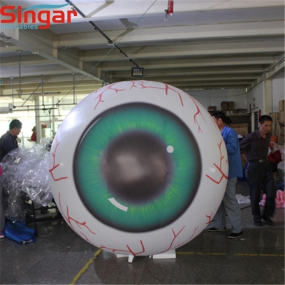 2m lighting inflatable giant eyeball for outdoor tree decoration