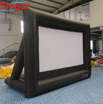 3.5m Flat Zippered Inflatable film lycra screen for yard