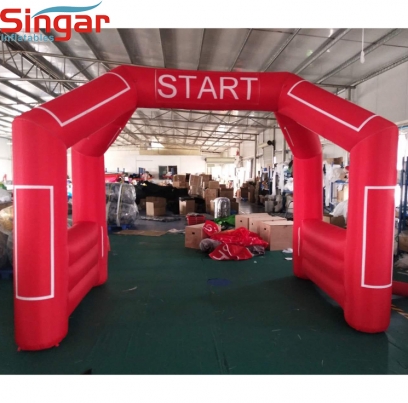 3.8m red inflatable start/finish lines race arch