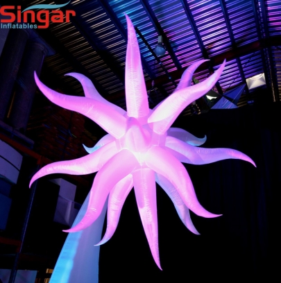 Beautiful inflatable lighting party ceiling hanging stars