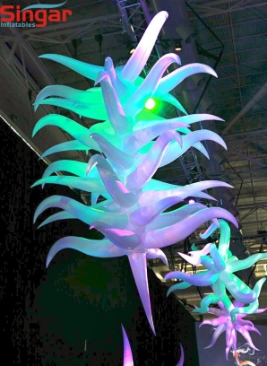 White lighting inflatable hanging star tree for party/events