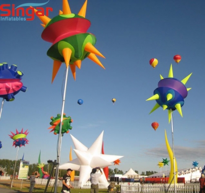 Giant outdoor events inflatable decoration stars with lightings