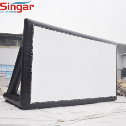 Inflatable drive-in outdoor movie screen
