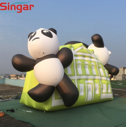 4.5m(15ft) inflatable helium fly panda balloon