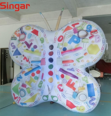 3m inflatable PVC airtight advertising butterfly balloon