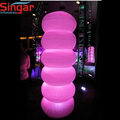 Custom inflatable lighting column for party decoration