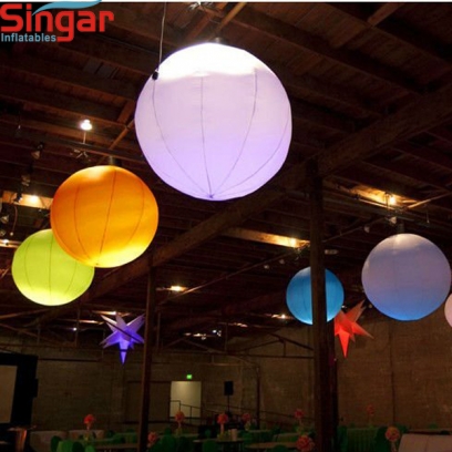 Party decorative inflatable white lighting ball