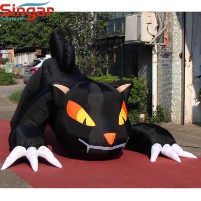 Inflatable halloween yard decoration black cat