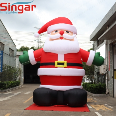5m(16.4ft) Christmas inflatable santa claus with lights