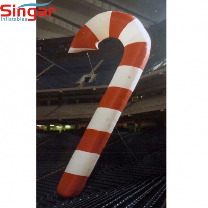 2.5m(8.2ft) inflatable hanging candy cane for christmas decoration