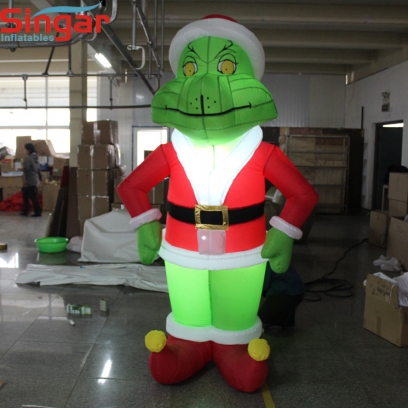 3m(9.8ft) inflatable giant grinch with lights for yard decoration