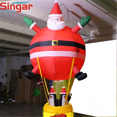 3.5m(11.5ft) inflatable hanging santa claus hot balloon
