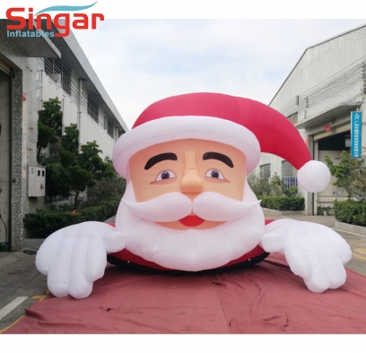 5m(16.4ft) New inflatable roof decroation father christmas