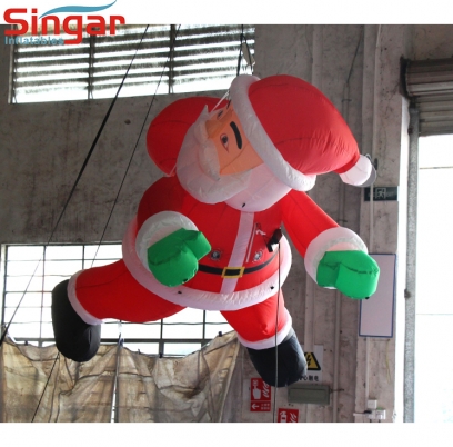 3m(9.8ft) inflatable climibing father christmas for christmas decroation