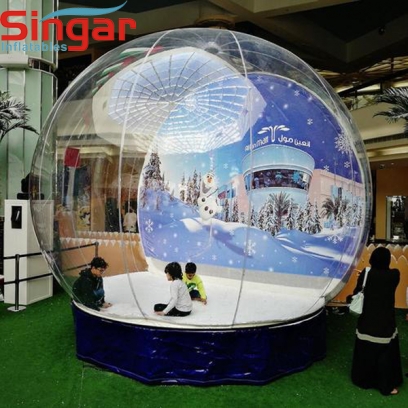 5m(16.4ft)  inflatable snow globe,inflatable christmas display window