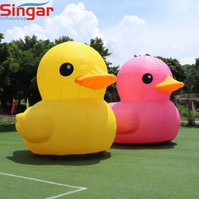 4m(13ft) inflatable giant pink and yellow decoration ducks