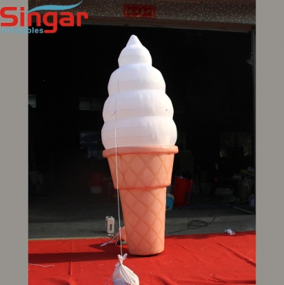 2m(6.6ft) inflatable ice cream for dessert shop promotion