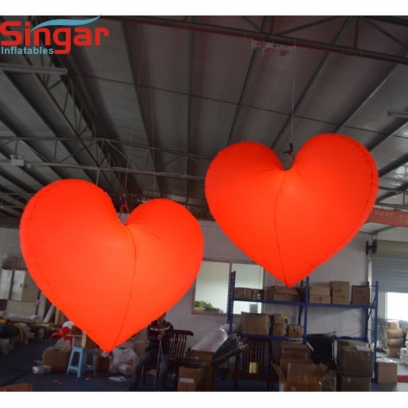 2m lighting inflatable heart for party/wedding
