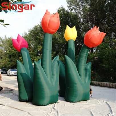 Hot 3m inflatable garden plants,inflatable tulips flower