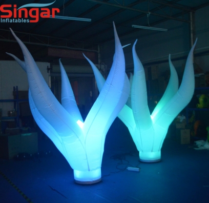 2.5m(8.2ft) inflatable LED custom water plant pillar