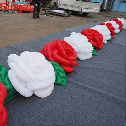 10m(33ft)New inflatable lighting rose flower chain