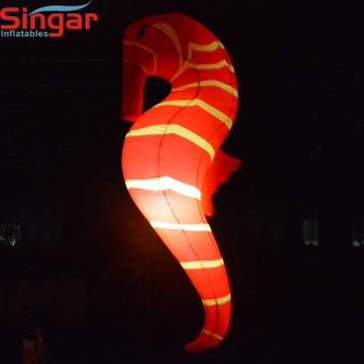 Lighting inflatable sea horse for party decoration