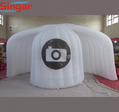 New inflatable double doors shell photo booth
