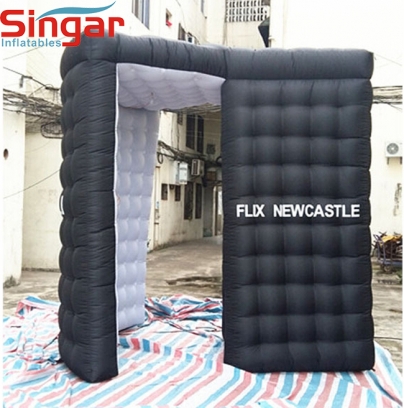 New black air blow inflatable photo booth tent