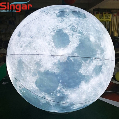 Giant inflatable moon globe,airtight lighting moon ball