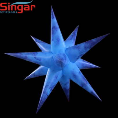 2m custom inflatable lighting stars for indoor and outdoor decorations