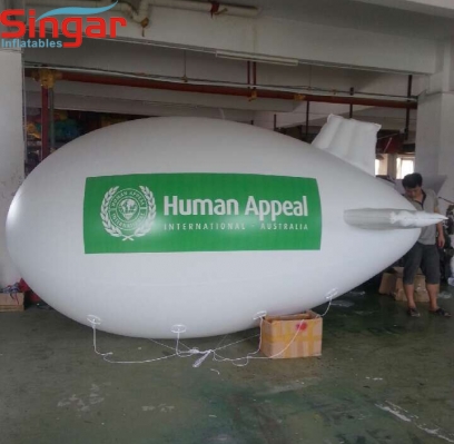 4m(13ft)Giant inflatable helium zepplin airship blimp balloon with printing