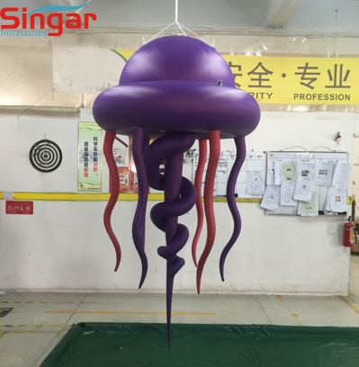 2.5m(8.2ft) inflatable PVC airtight hanging jellyfish for party decoration