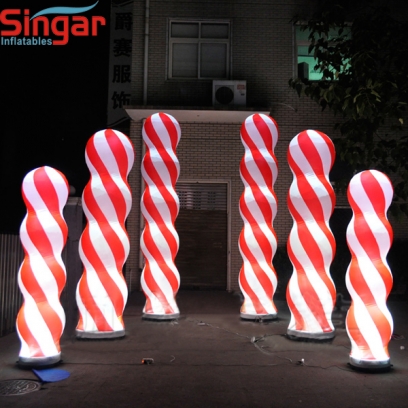 Party using inflatable decoration tusk with lighting