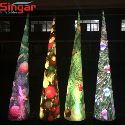 Christmas inflatable lighted horn tusk decorations