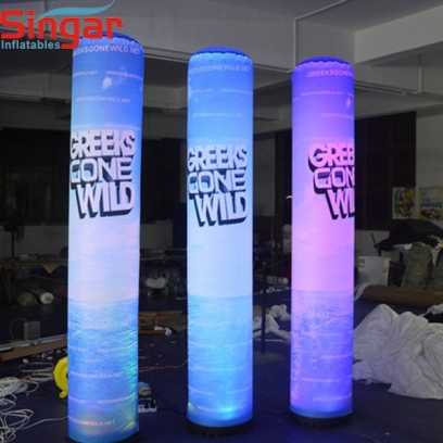 Outdoor inflatable advertising lighting column