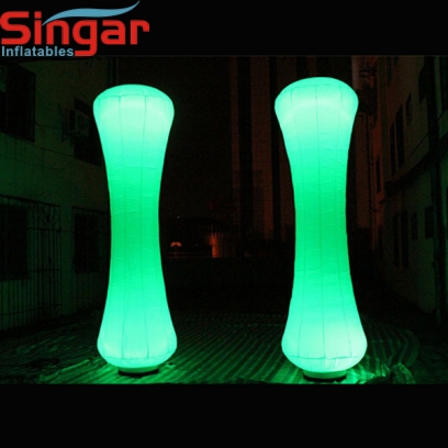 Illuminated  inflatable lighting column
