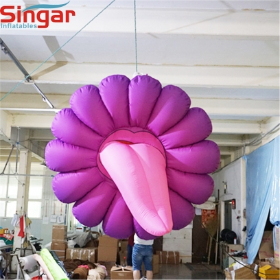 Custom inflatable hanging flower for party decoration