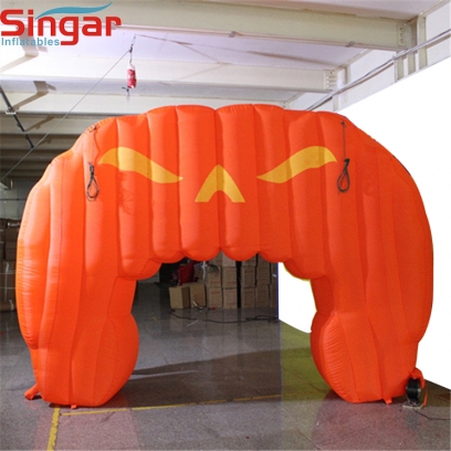 Giant inflatable Halloween Pumpkin Archway,pumpkin arch entrance