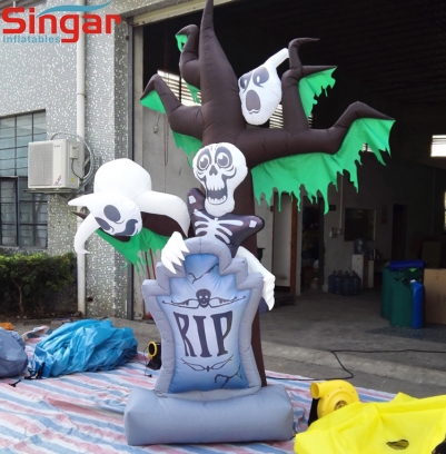 Halloween Yard Inflatable Decoration Inflatable Ghost Tree