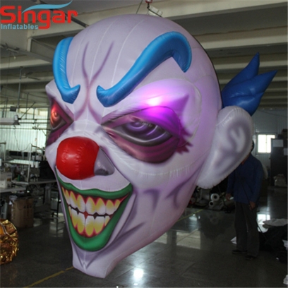 Giant inflatable party hanging clown head masks