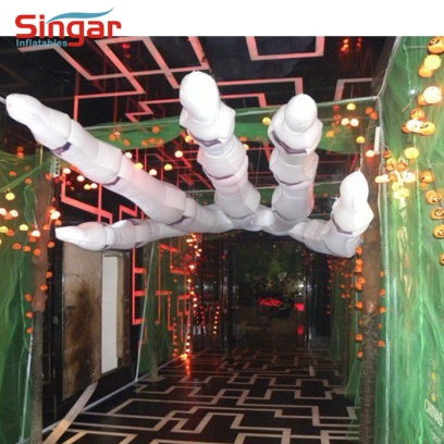 Indoor nightclubs inflatable ceiling hanging decoration hands with leds