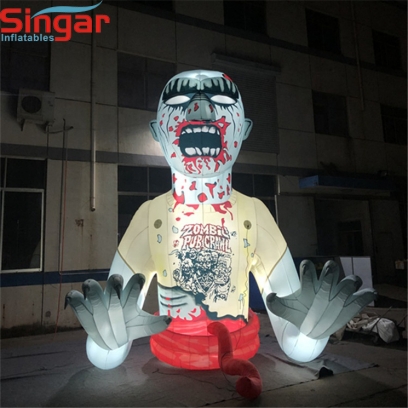 Giant outdoor lighting inflatable Vampire Zombie for Party decroation