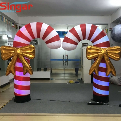 2.5m(8.2ft) inflatable xman candy cane decorations for indoor and outdoor